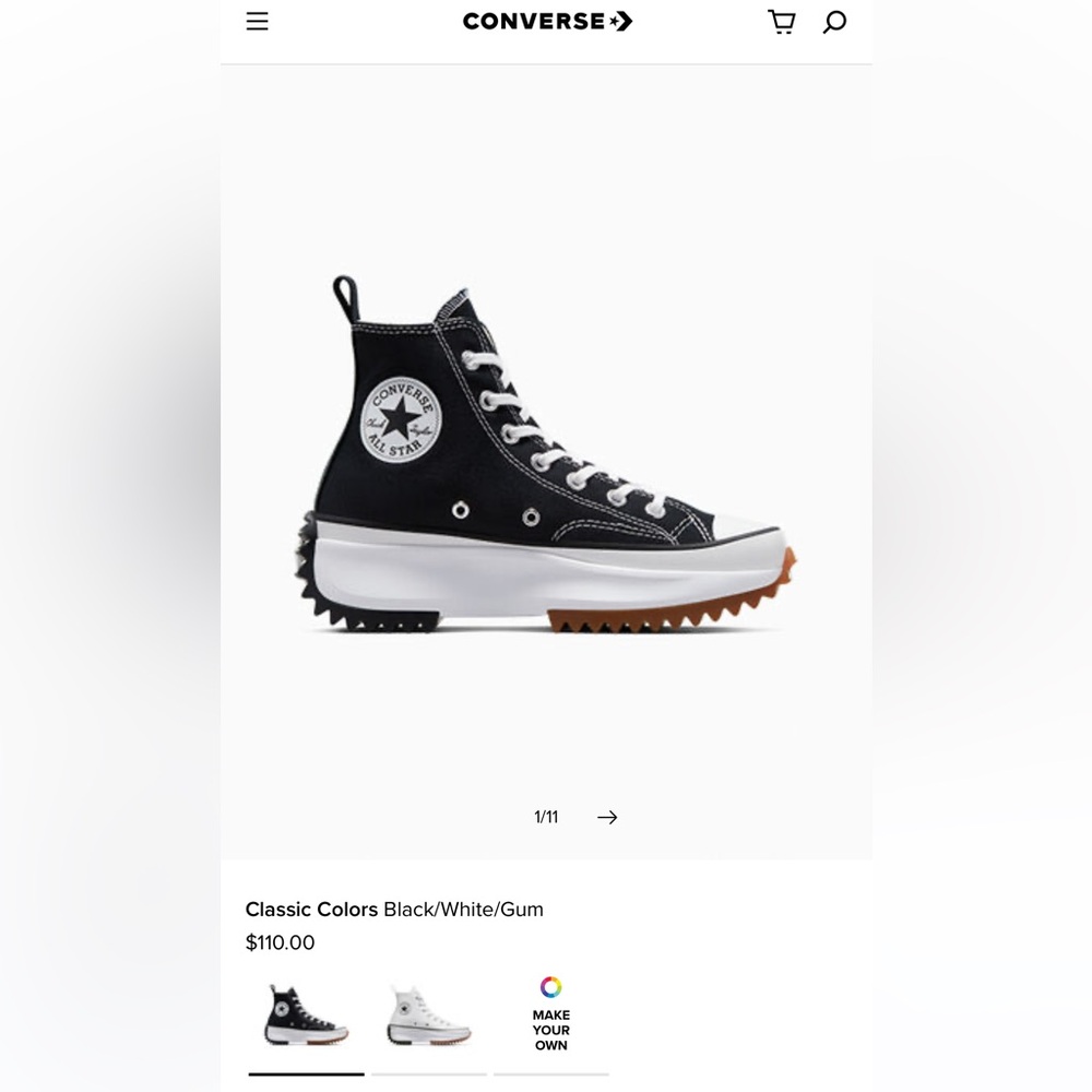 Classic Color Converse Black/White/Gum